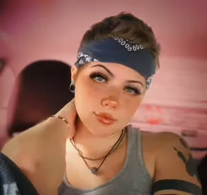 Blue profile picture